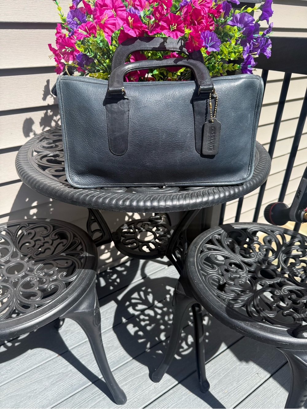Coach Navy Slim Satchel
